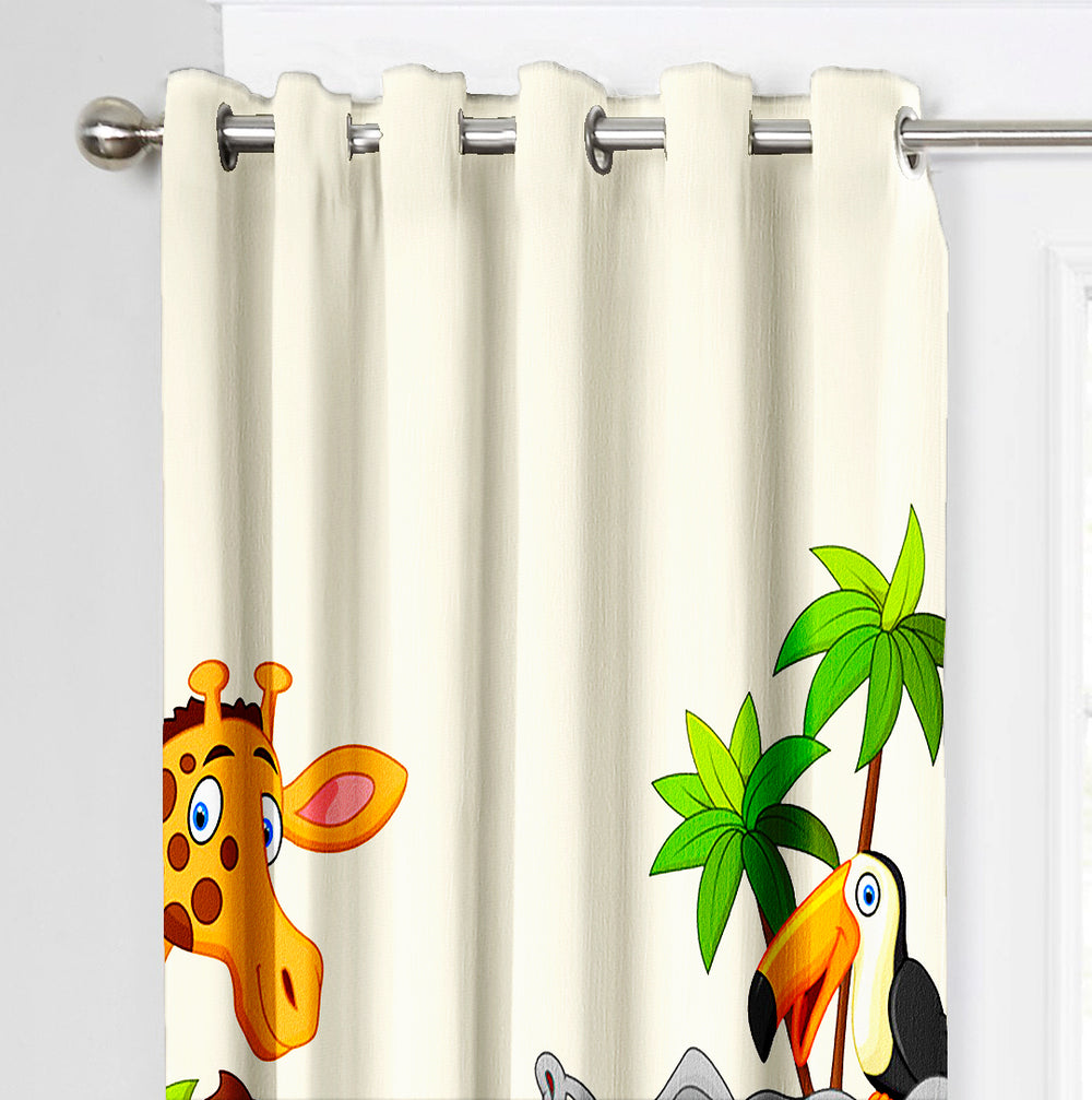 Ultimate Trends Premium Polyester 3D Kids Room Cartoon Curtain For Home Décor Multi Color, 1 Piece