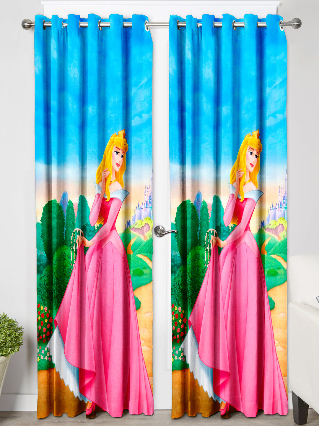 Ultimate Trends Premium Polyester 3D Kids Room Cartoon Curtain For Home Décor Multi Color, 1 Piece