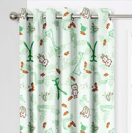 Ultimate Trends Premium Polyester Kids Room Curtain For Home Décor Mint Green Color, 1 Piece