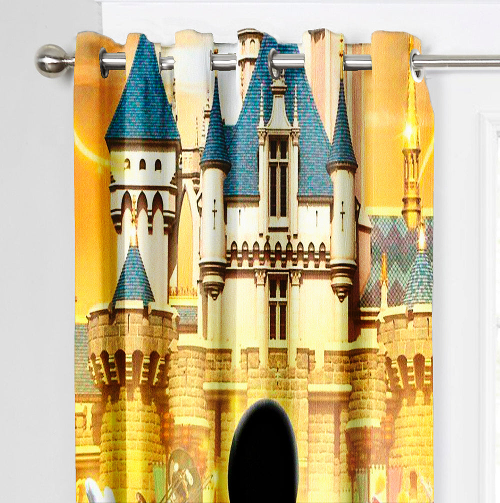 Ultimate Trends Premium Polyester 3D Kids Room Cartoon Curtain For Home Décor Multi Color, 1 Piece