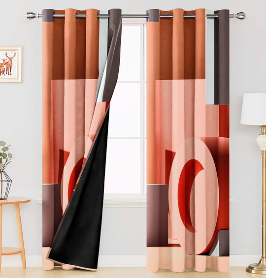 Ultimate Trends Premium Polyester 3D Modern Curtain For Home Décor Multi Color, 1 Piece