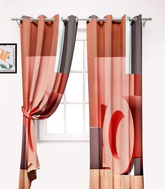 Ultimate Trends Premium Polyester 3D Modern Curtain For Home Décor Multi Color, 1 Piece