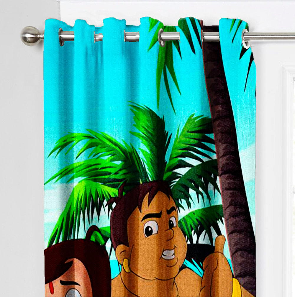 Ultimate Trends Premium Polyester 3D Kids Room Cartoon Curtain For Home Décor Multi Color, 1 Piece