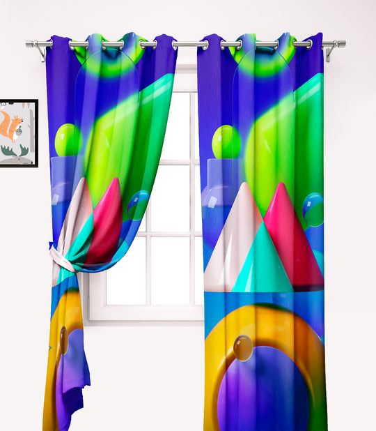 Ultimate Trends Premium Polyester 3D Modern Curtain For Home Décor Multi Color, 1 Piece