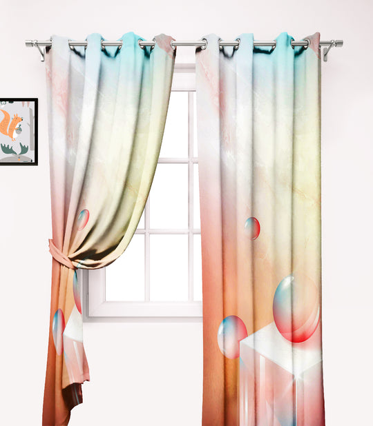 Ultimate Trends Premium Polyester 3D Modern Curtain For Home Décor Multi Color, 1 Piece