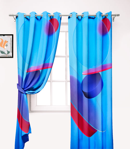 Ultimate Trends Premium Polyester 3D Modern Curtain For Home Décor Multi Color, 1 Piece