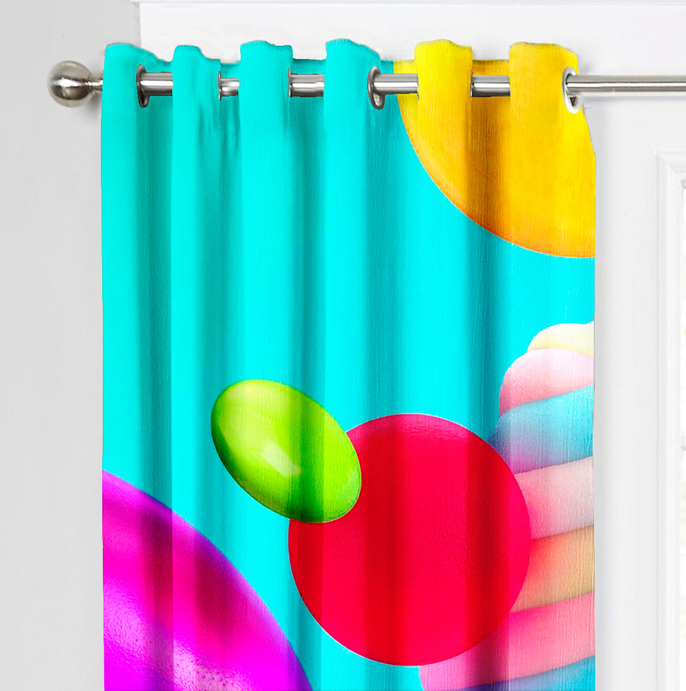 Ultimate Trends Premium Polyester 3D Modern Curtain For Home Décor Multi Color, 1 Piece