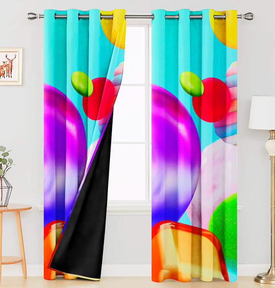 Ultimate Trends Premium Polyester 3D Modern Curtain For Home Décor Multi Color, 1 Piece