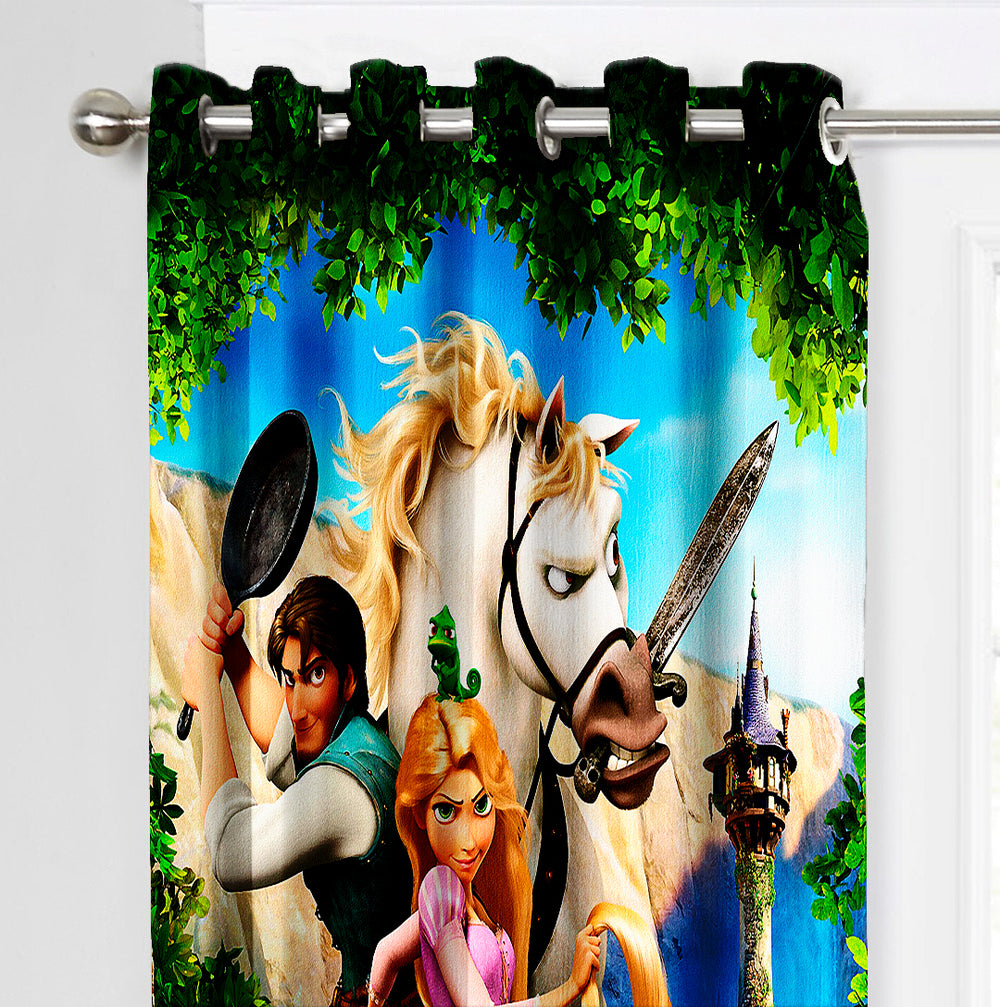 Ultimate Trends Premium Polyester 3D Kids Room Cartoon Curtain For Home Décor Multi Color, 1 Piece