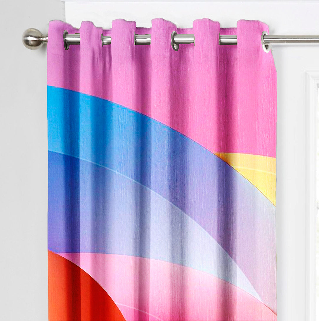 Ultimate Trends Premium Polyester 3D Modern Curtain For Home Décor Multi Color, 1 Piece