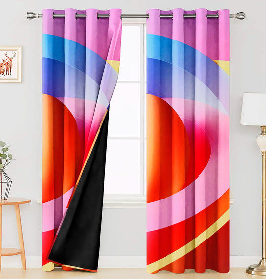 Ultimate Trends Premium Polyester 3D Modern Curtain For Home Décor Multi Color, 1 Piece