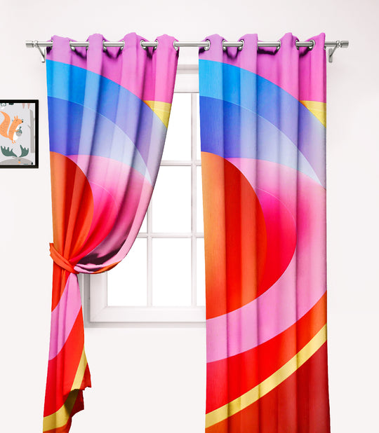 Ultimate Trends Premium Polyester 3D Modern Curtain For Home Décor Multi Color, 1 Piece