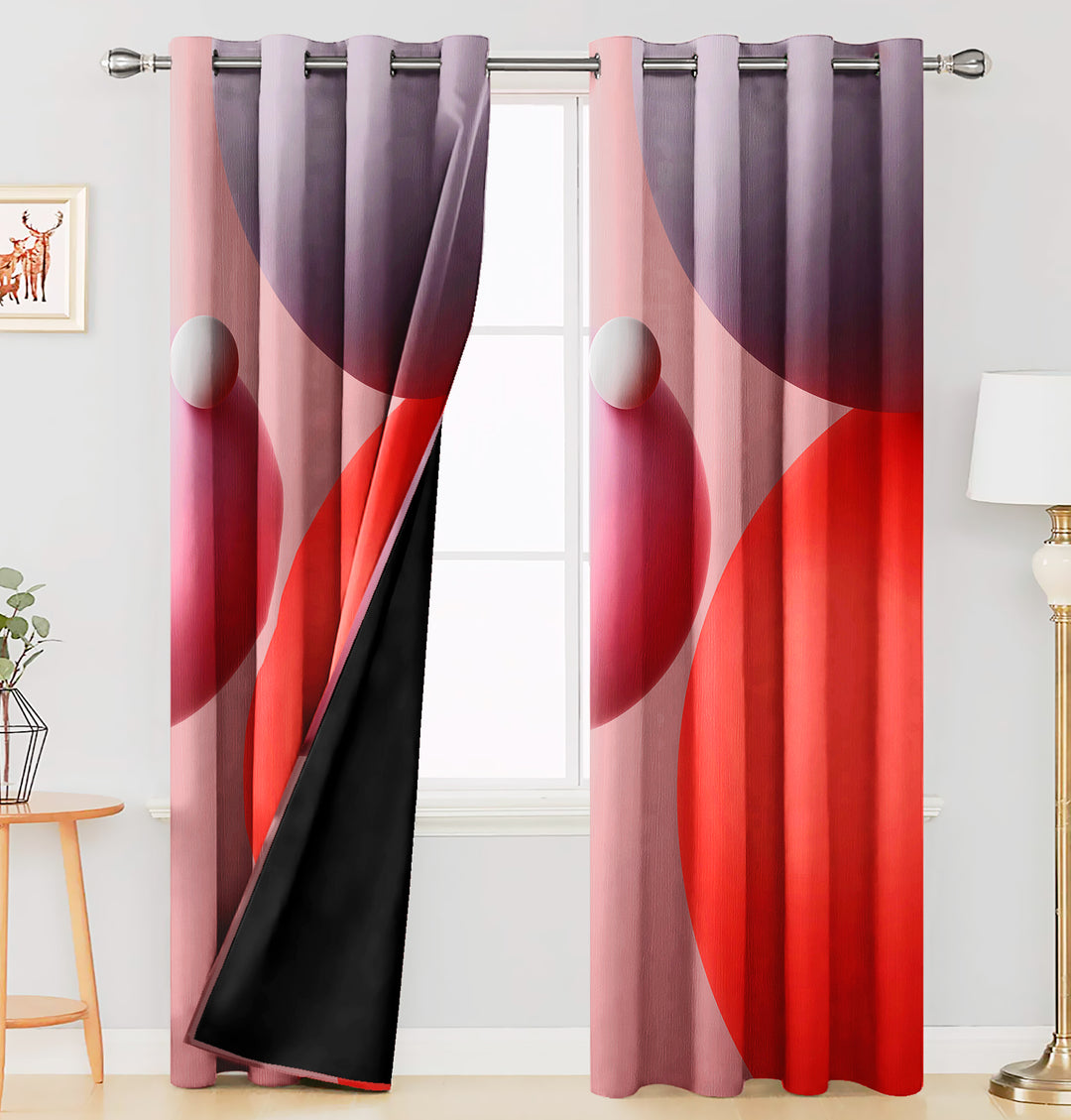 Ultimate Trends Premium Polyester 3D Modern Curtain For Home Décor Multi Color, 1 Piece