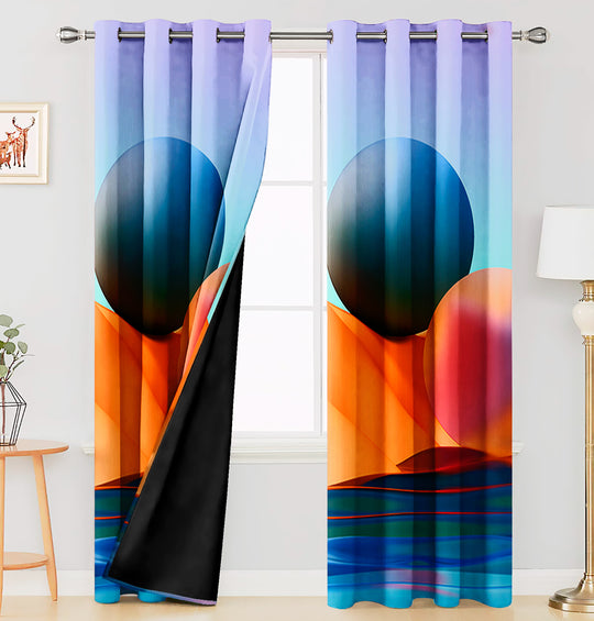 Ultimate Trends Premium Polyester 3D Modern Curtain For Home Décor Multi Color, 1 Piece