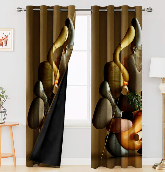 Ultimate Trends Premium Polyester 3D Modern Curtain For Home Décor Multi Color, 1 Piece