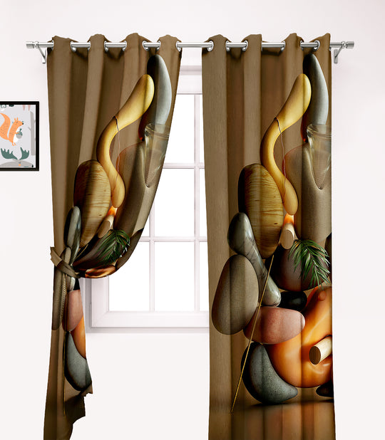 Ultimate Trends Premium Polyester 3D Modern Curtain For Home Décor Multi Color, 1 Piece