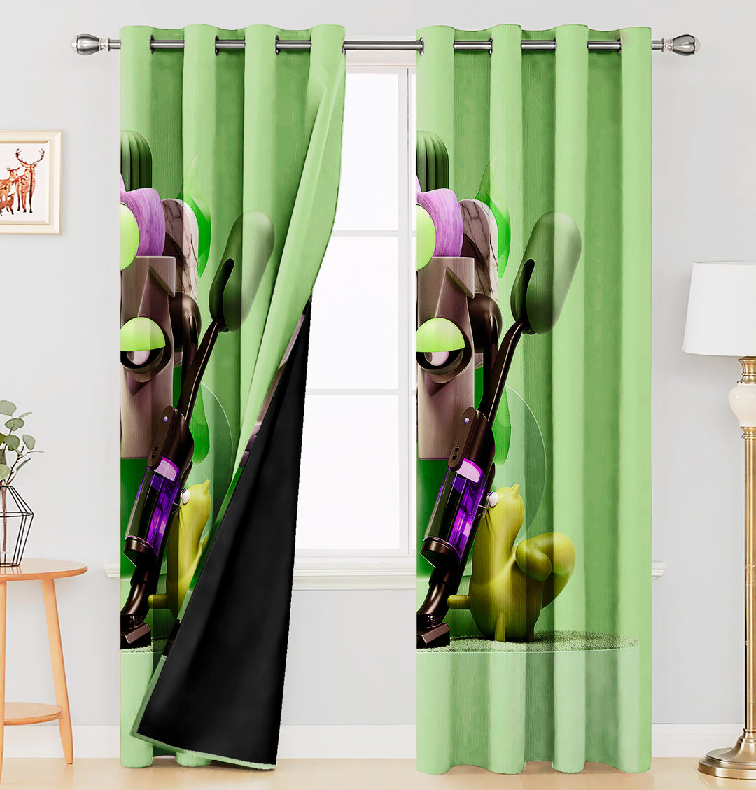 Ultimate Trends Premium Polyester 3D Modern Curtain For Home Décor Green Color, 1 Piece