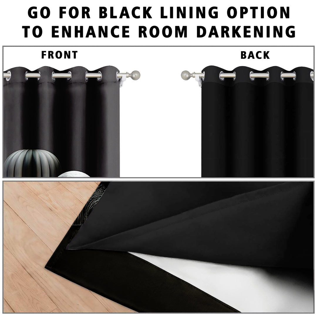 Ultimate Trends Premium Polyester 3D Modern Curtain For Home Décor Black Color, 1 Piece