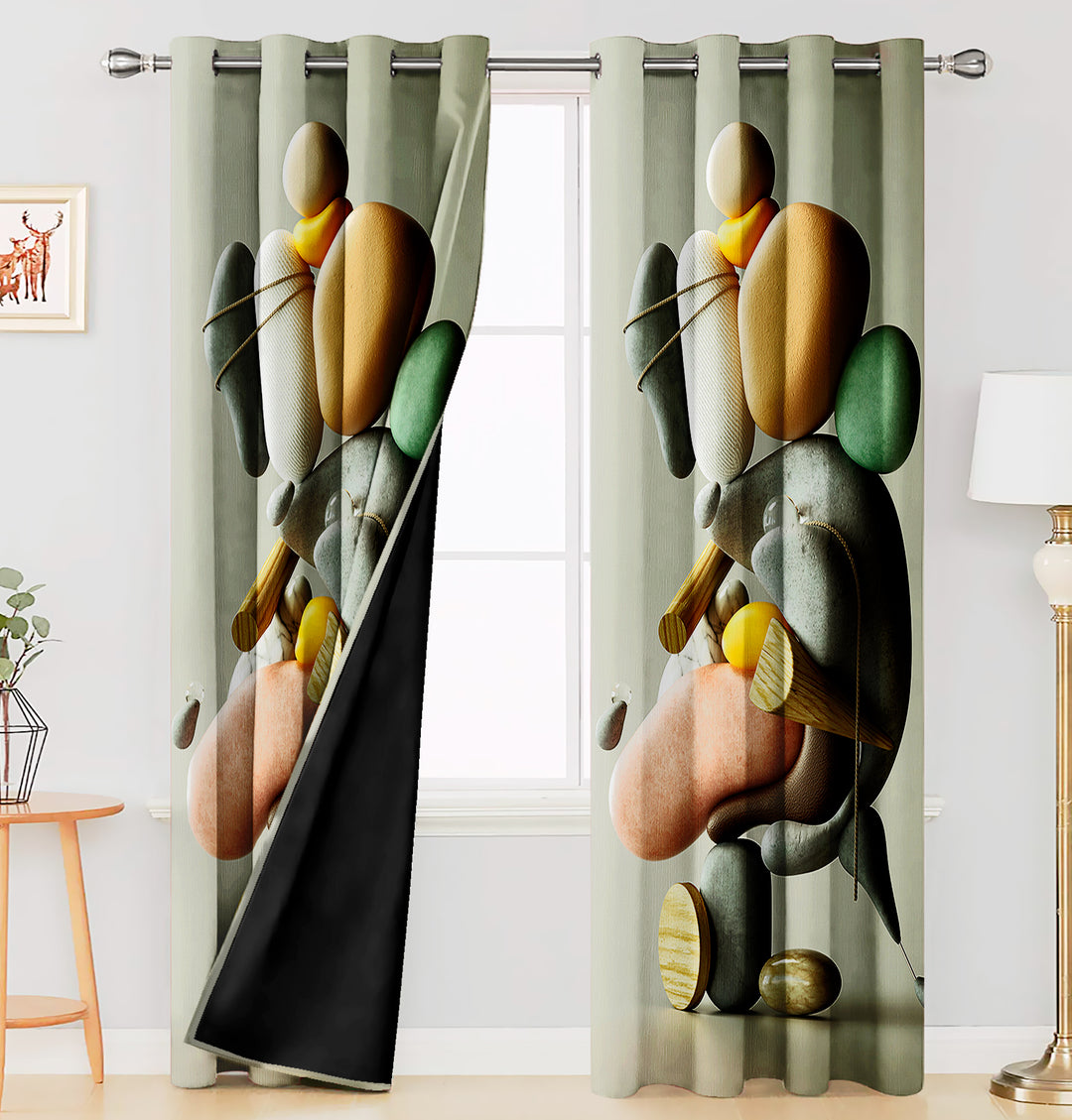 Ultimate Trends Premium Polyester 3D Modern Curtain For Home Décor Moss Green Color, 1 Piece