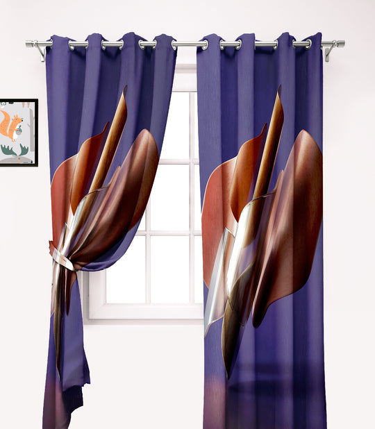 Ultimate Trends Premium Polyester 3D Modern Curtain For Home Décor Navy Blue Color, 1 Piece