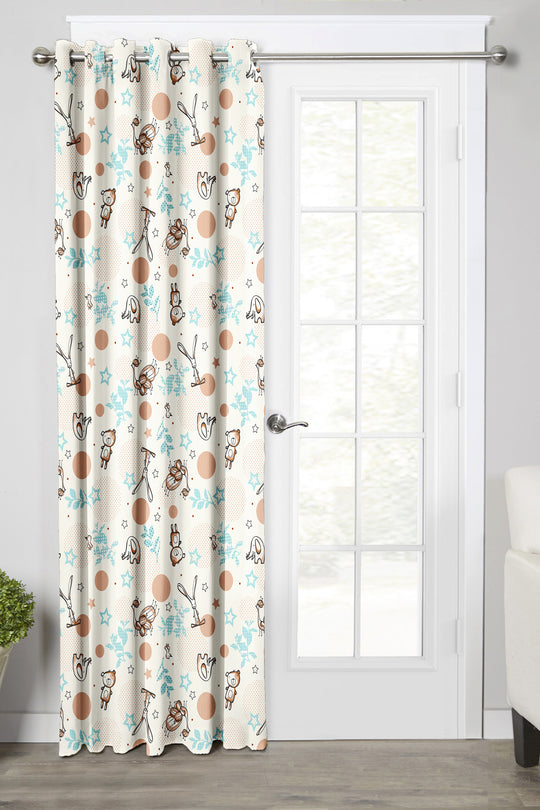 Ultimate Trends Premium Polyester Kids Room Curtain For Home Décor Ivory Color, 1 Piece