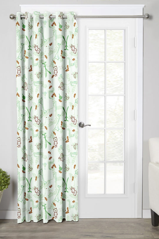 Ultimate Trends Premium Polyester Kids Room Curtain For Home Décor Mint Green Color, 1 Piece