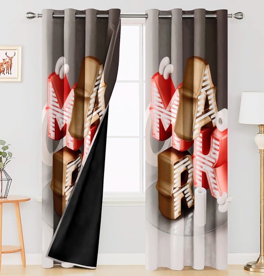 Ultimate Trends Premium Polyester 3D Modern Curtain For Home Décor Grey Color, 1 Piece