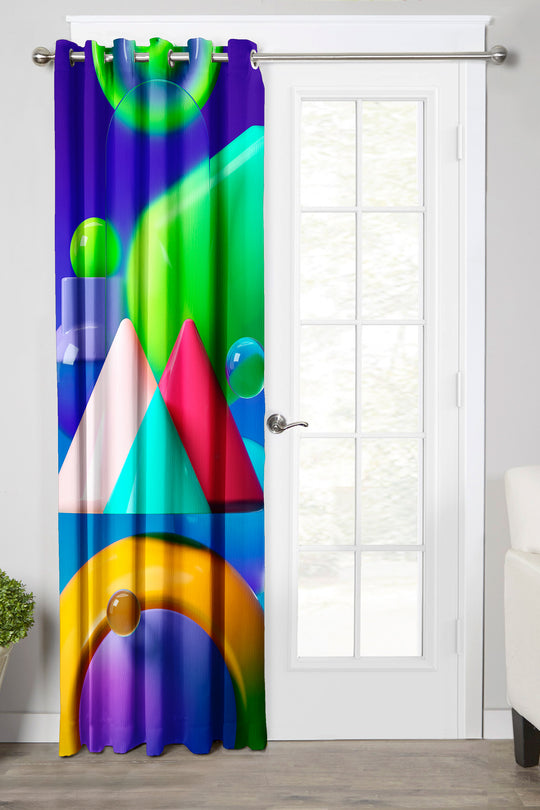 Ultimate Trends Premium Polyester 3D Modern Curtain For Home Décor Multi Color, 1 Piece