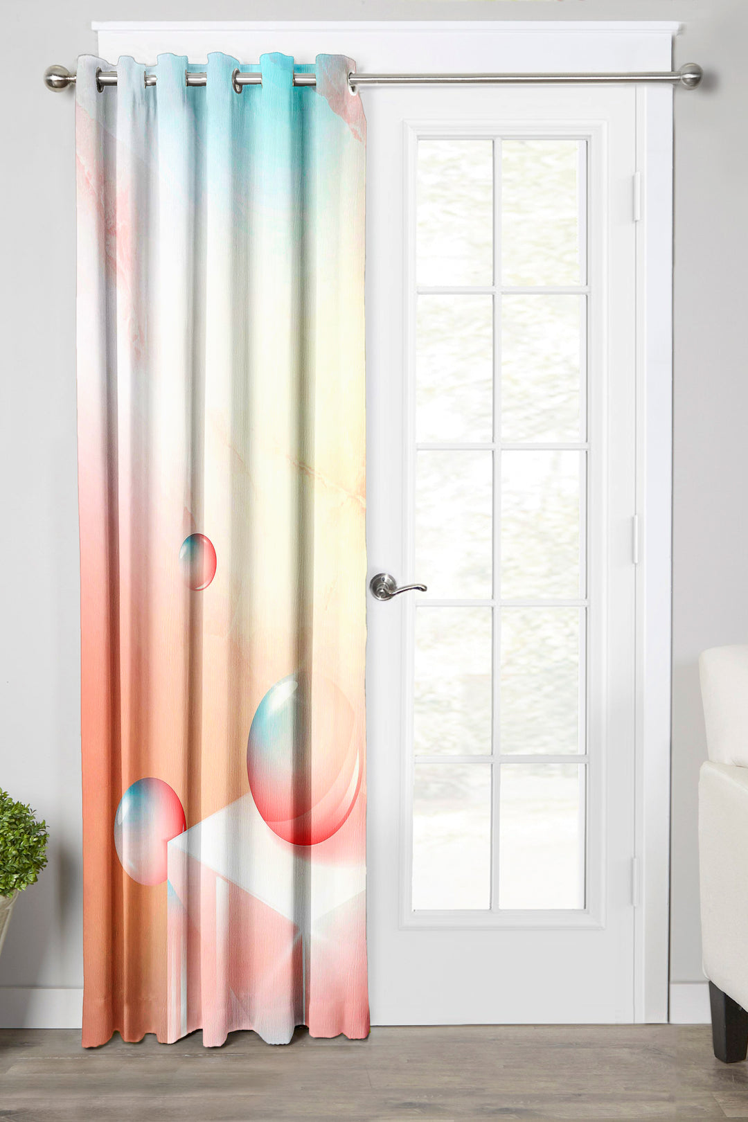 Ultimate Trends Premium Polyester 3D Modern Curtain For Home Décor Multi Color, 1 Piece