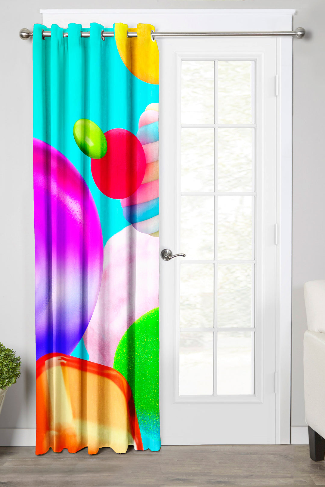 Ultimate Trends Premium Polyester 3D Modern Curtain For Home Décor Multi Color, 1 Piece