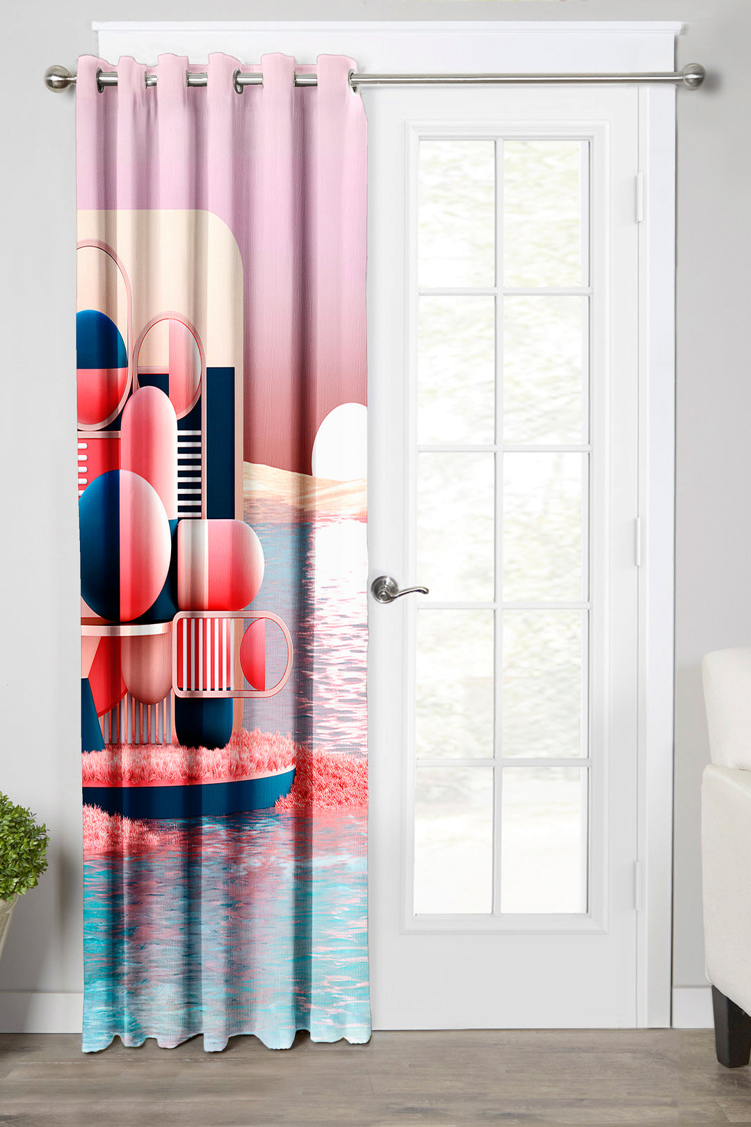 Ultimate Trends Premium Polyester 3D Modern Curtain For Home Décor Multi Color, 1 Piece