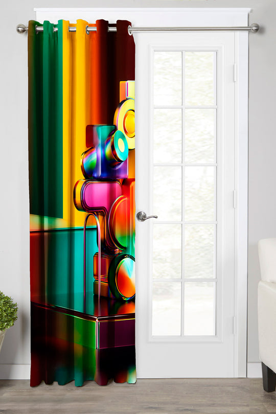 Ultimate Trends Premium Polyester 3D Modern Curtain For Home Décor Multi Color, 1 Piece