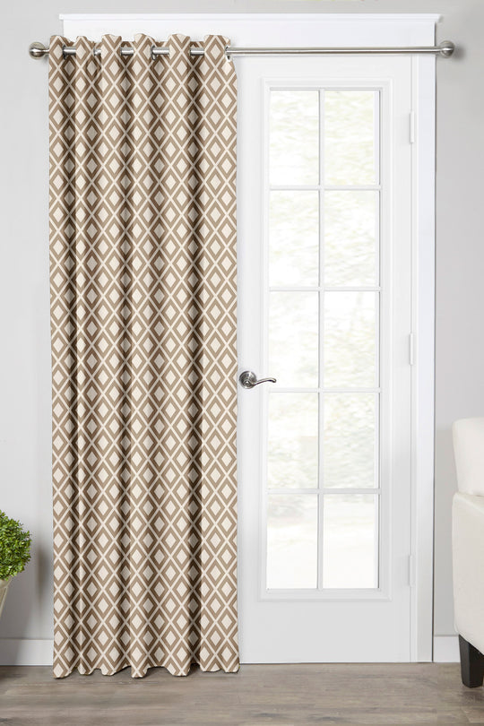 Ultimate Trends Premium Polyester Chevron Pattern Digital Printed Curtain, Thunder Grey Color, 1 Piece