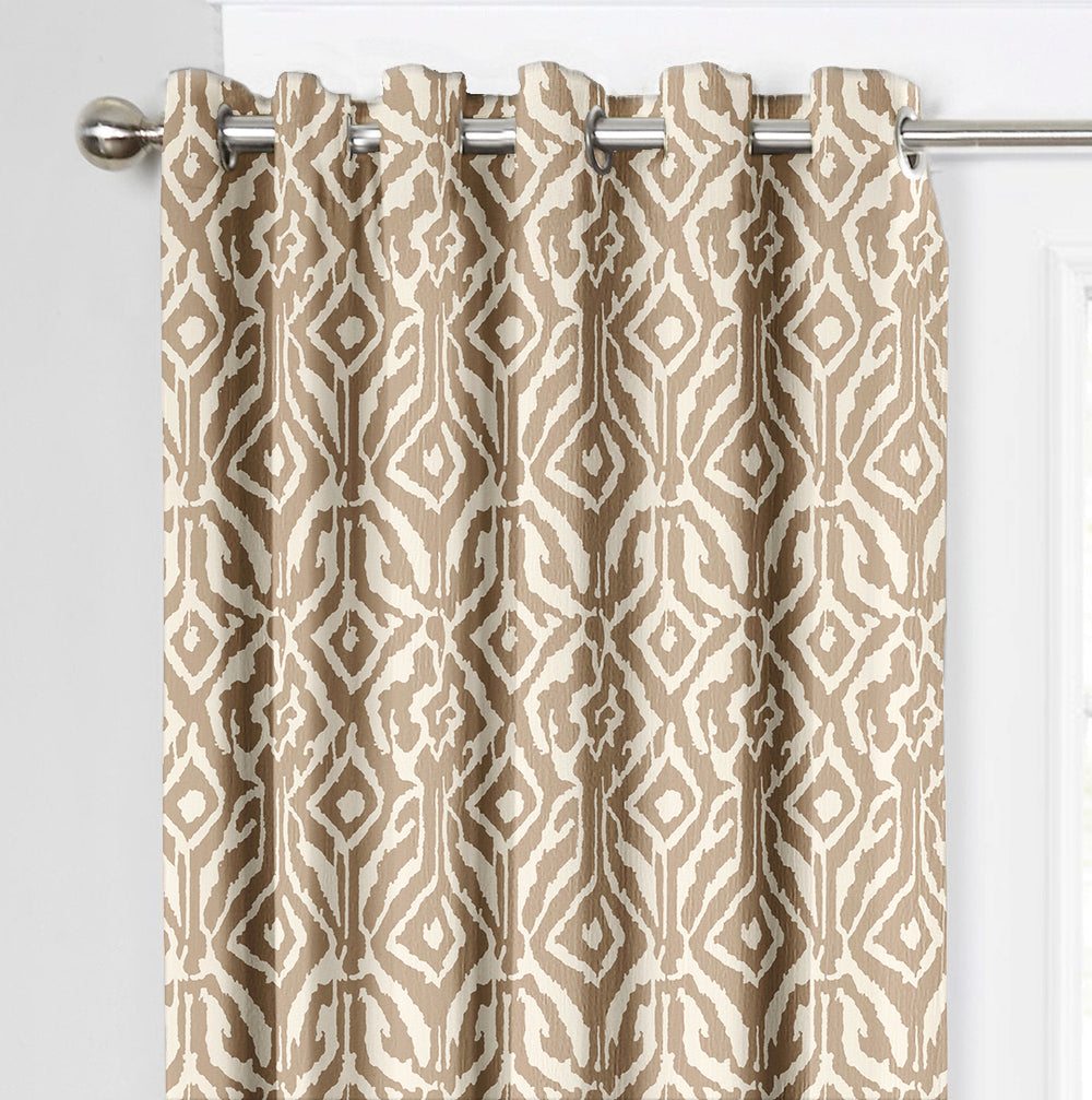 Ultimate Trends Premium Polyester Abstract Pattern Digital Printed Curtain, Thunder Gold Color, 1 Piece