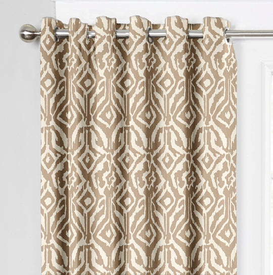 Ultimate Trends Premium Polyester Abstract Pattern Digital Printed Curtain, Thunder Gold Color, 1 Piece