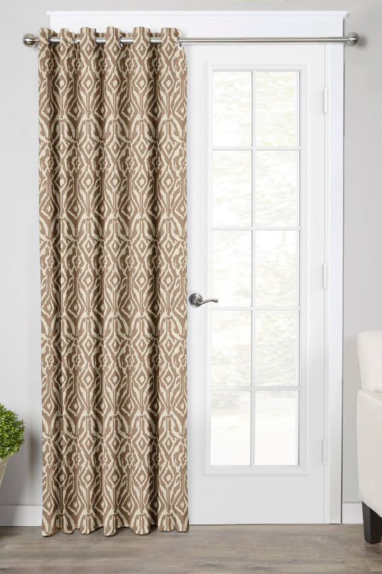 Ultimate Trends Premium Polyester Abstract Pattern Digital Printed Curtain, Peanut Brown Color, 1 Piece