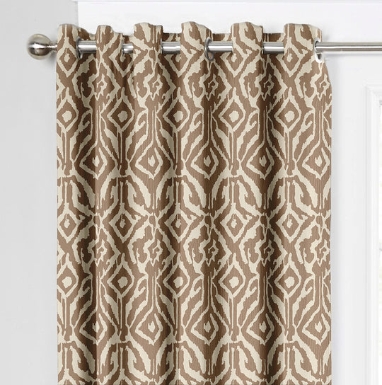 Ultimate Trends Premium Polyester Abstract Pattern Digital Printed Curtain, Peanut Brown Color, 1 Piece