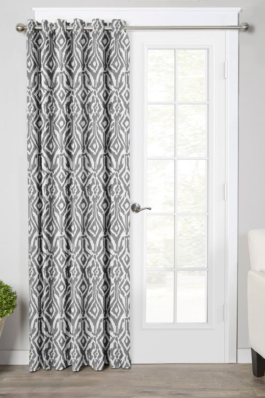 Ultimate Trends Premium Polyester Abstract Pattern Digital Printed Curtain, Grey Color, 1 Piece