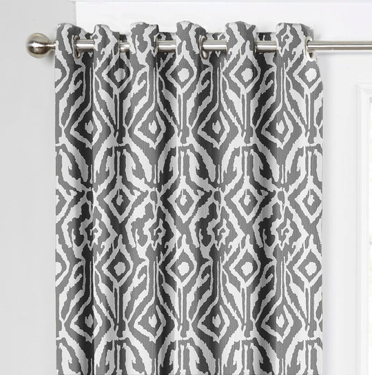 Ultimate Trends Premium Polyester Abstract Pattern Digital Printed Curtain, Grey Color, 1 Piece