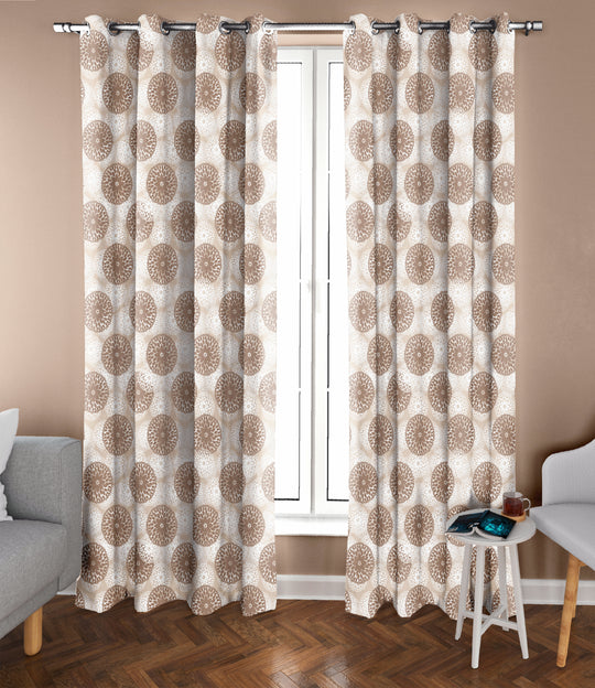 Ultimate Trends Premium Polyester Moire Pattern Digital Printed Curtain, Thunder Grey Color, 1 Piece