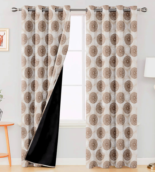 Ultimate Trends Premium Polyester Moire Pattern Digital Printed Curtain, Thunder Grey Color, 1 Piece