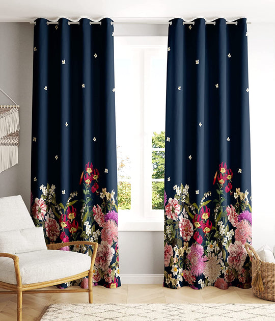 Navy Blue, Light Filtering Curtains