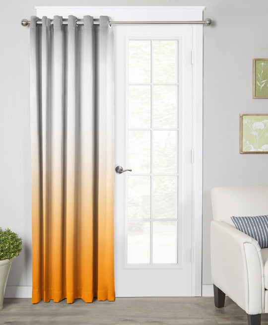 Ultimate Trends Premium Polyester Shaded (Gradient) Curtain For Home Décor Orange Color, 1 Piece