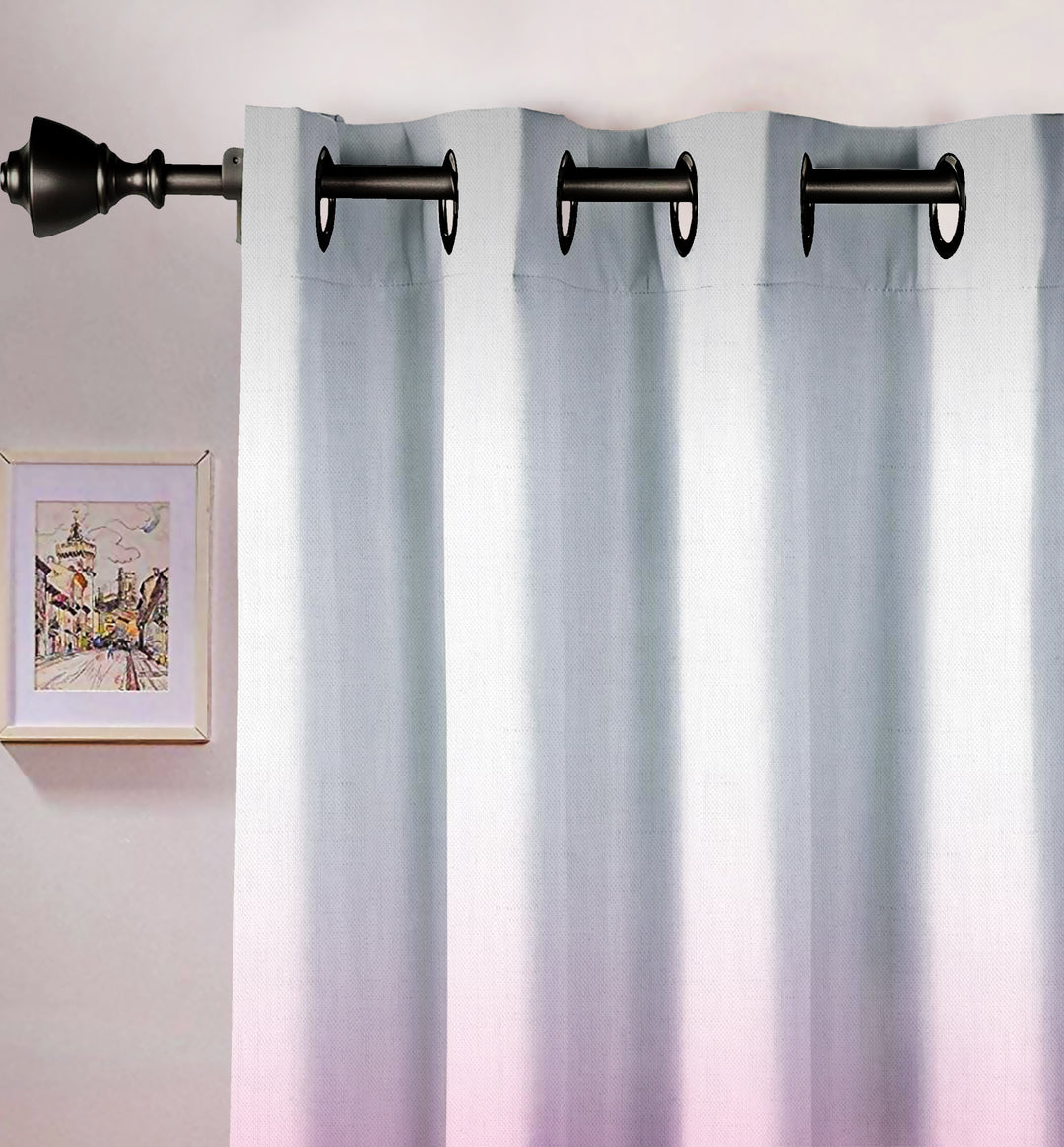 Ultimate Trends Premium Polyester Shaded (Gradient) Curtain For Home Décor Pink Color, 1 Piece