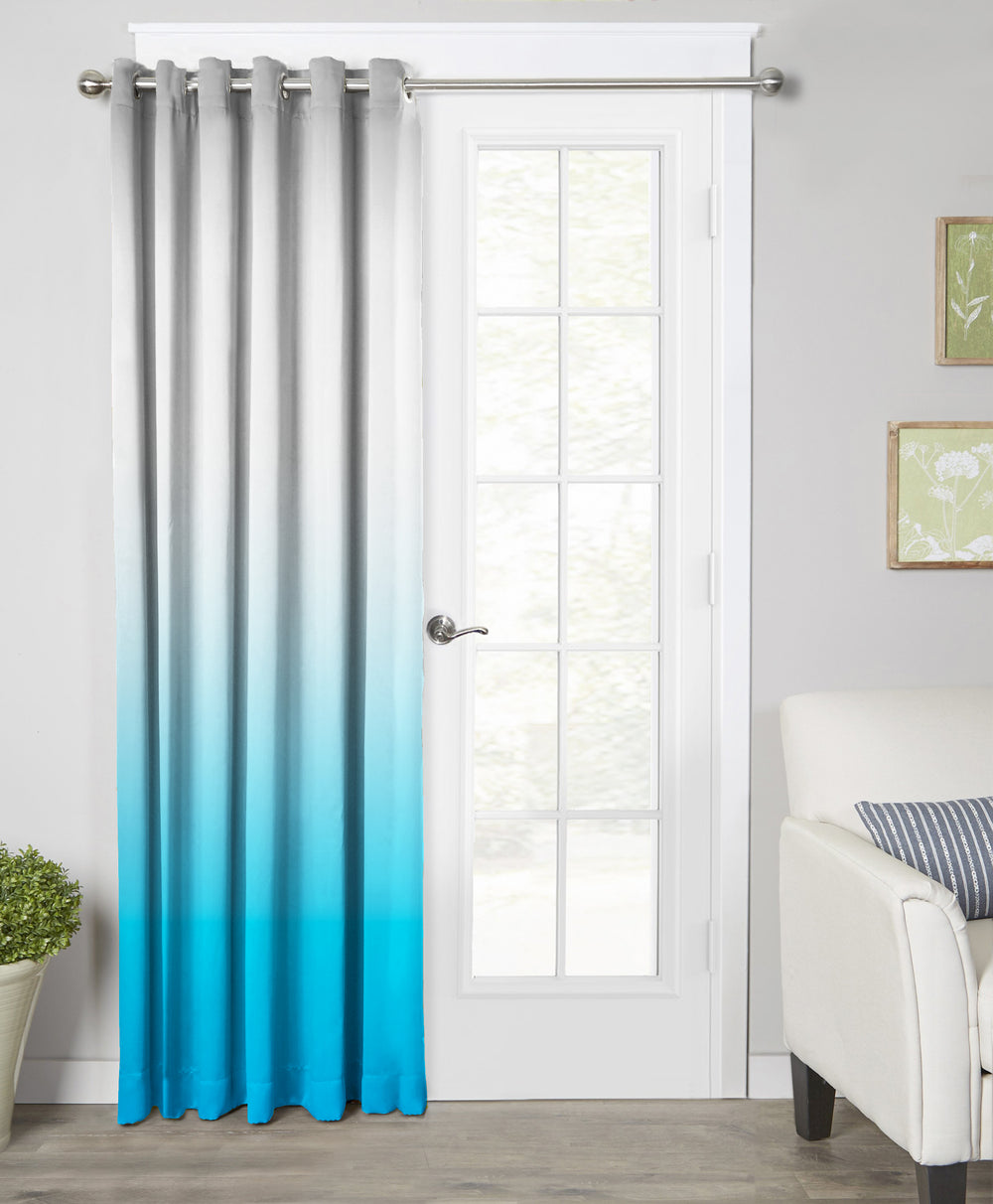 Ultimate Trends Premium Polyester Shaded (Gradient) Curtain For Home Décor Sky Blue Color, 1 Piece