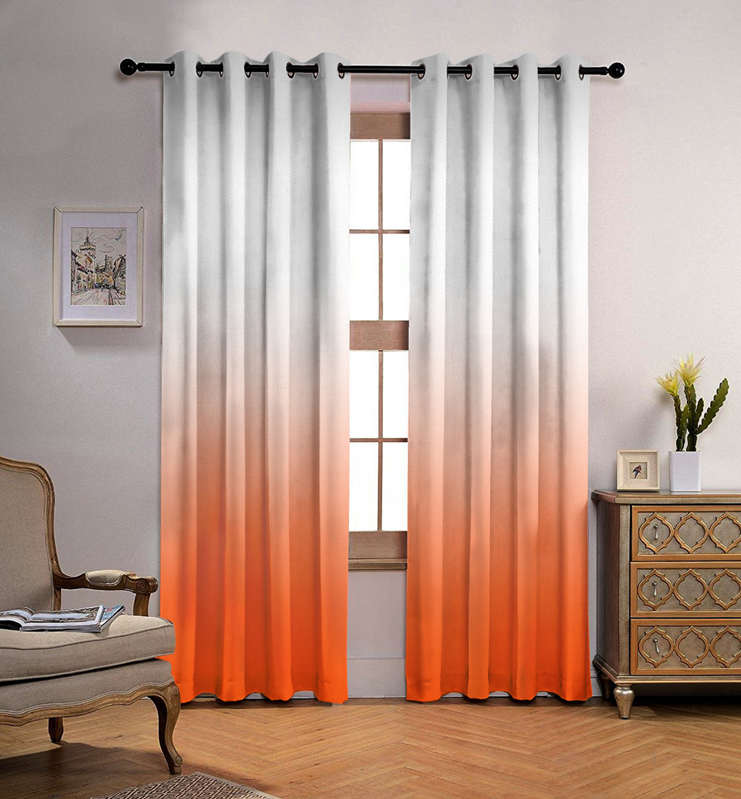 Ultimate Trends Premium Polyester Shaded (Gradient) Curtain For Home Décor Red Color, 1 Piece