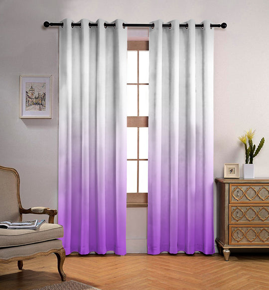 Ultimate Trends Premium Polyester Shaded (Gradient) Curtain For Home Décor Purple Color, 1 Piece