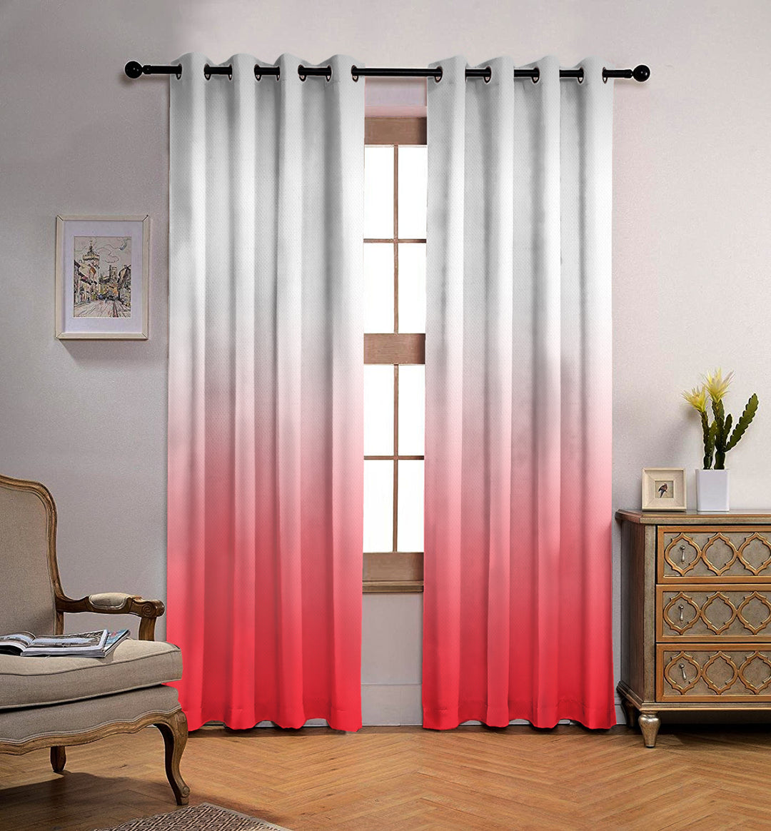 Ultimate Trends Premium Polyester Shaded (Gradient) Curtain For Home Décor Magenta Color, 1 Piece