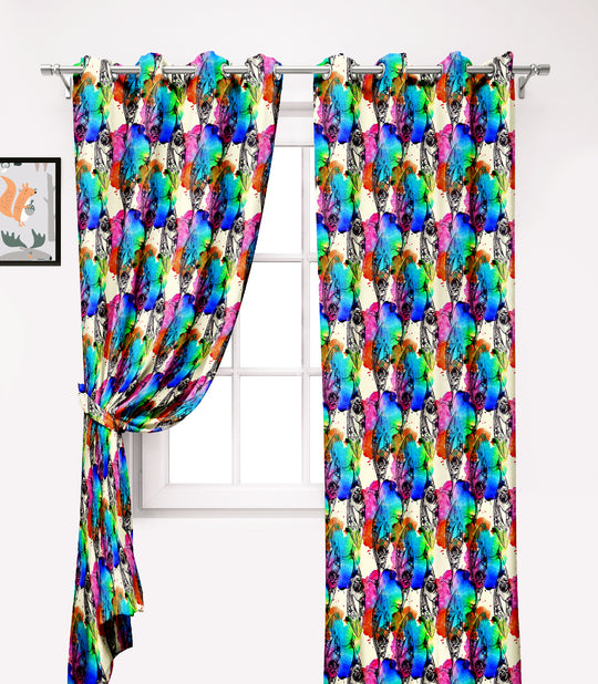 Ultimate Trends Premium Polyester Modern Curtain For Home Décor Multi Color, 1 Piece