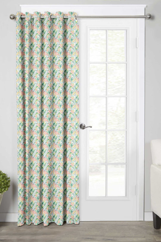 Ultimate Trends Premium Polyester Fancy Floral Curtain For Home Décor Tea Green Color, 1 Piece